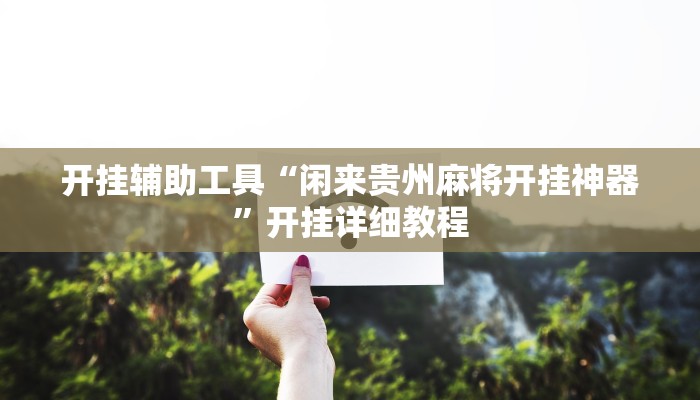 开挂辅助工具“闲来贵州麻将开挂神器”开挂详细教程