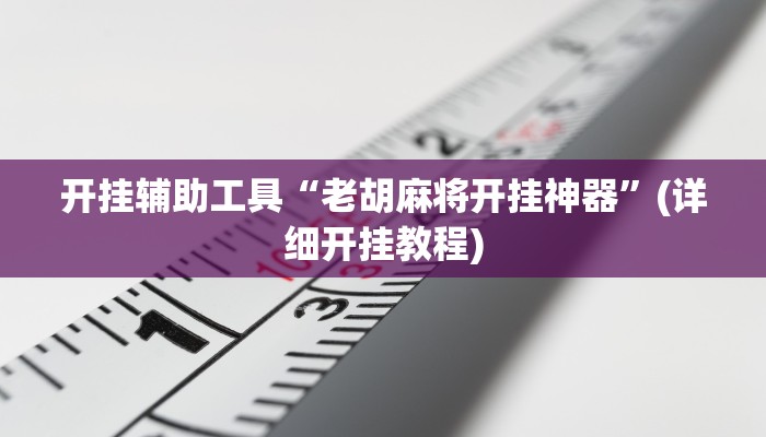 教程辅助“宁海罗松开挂”其实确实有挂