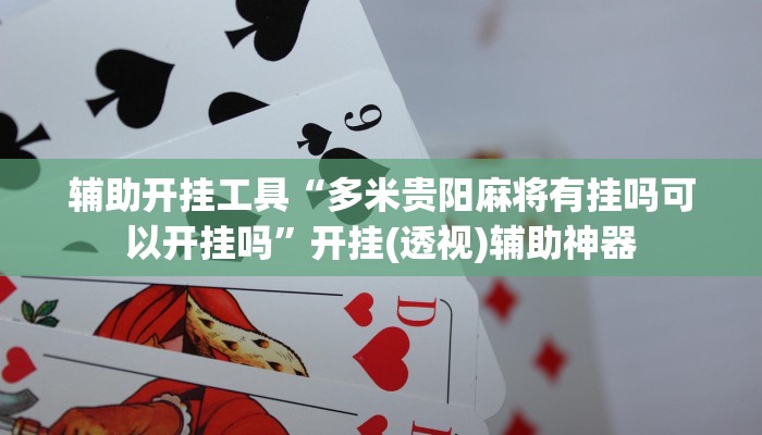 辅助开挂工具“多米贵阳麻将有挂吗可以开挂吗”开挂(透视)辅助神器