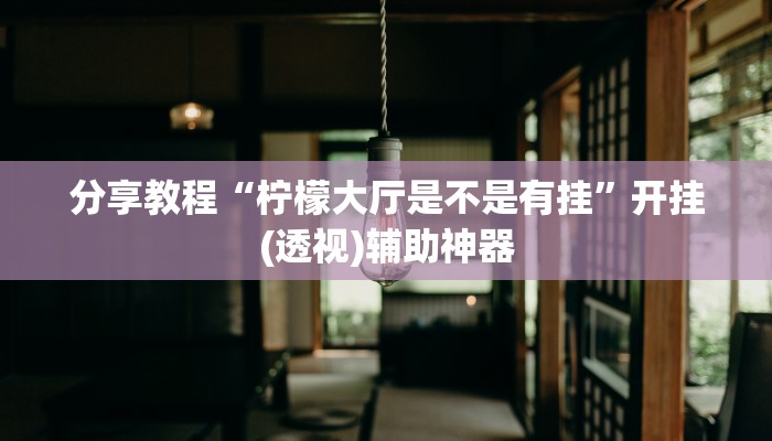 教程分享“同城游罗松十三道透视辅助”其实确实有挂