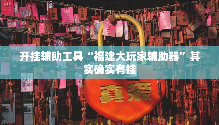 开挂辅助工具“福建大玩家辅助器”其实确实有挂