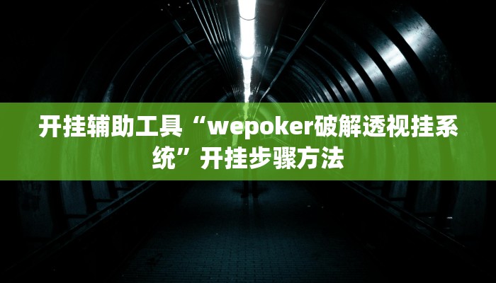 开挂辅助工具“wepoker破解透视挂系统”开挂步骤方法