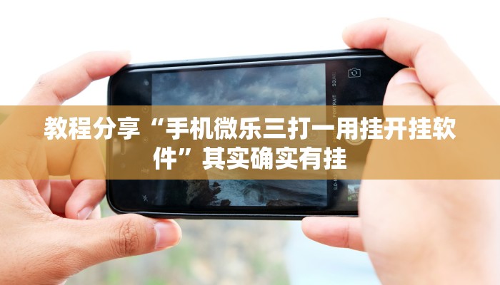 教程分享“手机微乐三打一用挂开挂软件”其实确实有挂