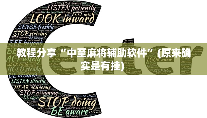 教程分享“中至麻将辅助软件”(原来确实是有挂) 