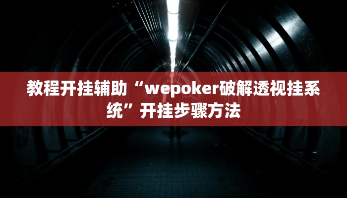 教程开挂辅助“wepoker破解透视挂系统”开挂步骤方法