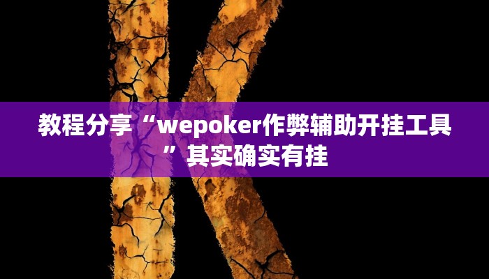 教程分享“wepoker作弊辅助开挂工具”其实确实有挂