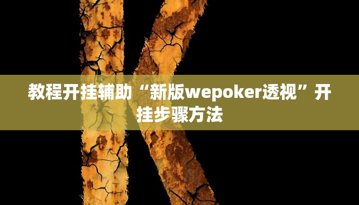 教程开挂辅助“新版wepoker透视”开挂步骤方法