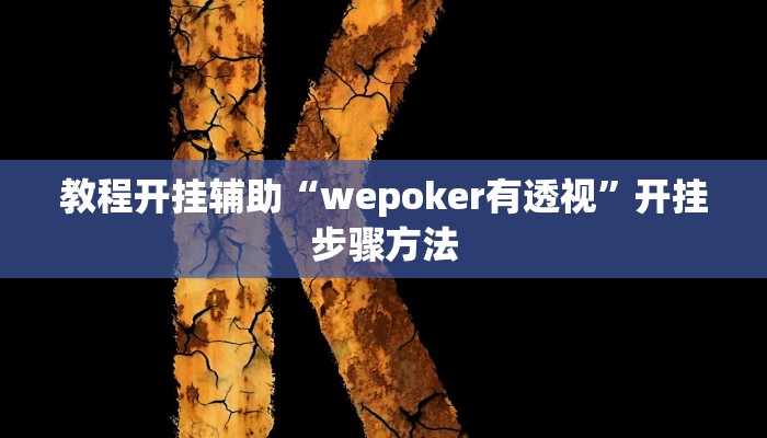 教程开挂辅助“wepoker有透视”开挂步骤方法