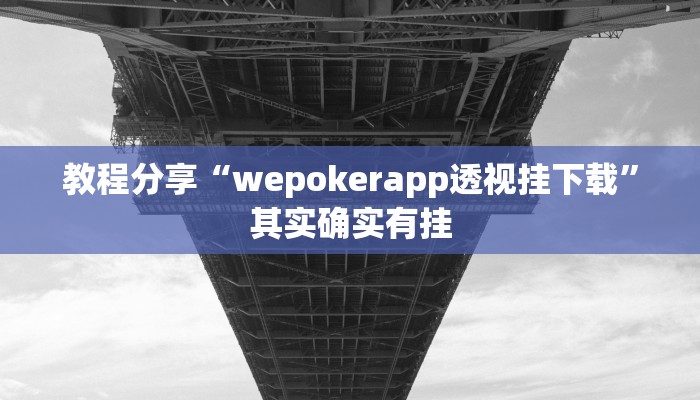教程分享“wepokerapp透视挂下载”其实确实有挂