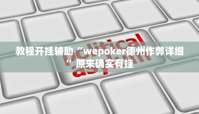 教程开挂辅助“wepoker德州作弊详细”原来确实有挂