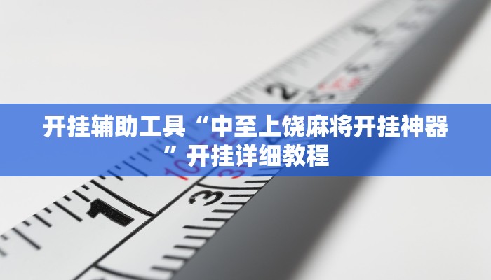 开挂辅助工具“中至上饶麻将开挂神器”开挂详细教程