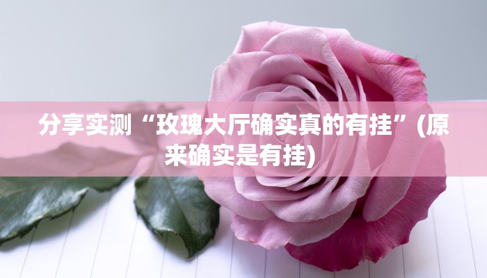 分享实测“玫瑰大厅确实真的有挂”(原来确实是有挂) 分享实测“玫瑰大厅确实真的有挂”(原来确实是有挂)