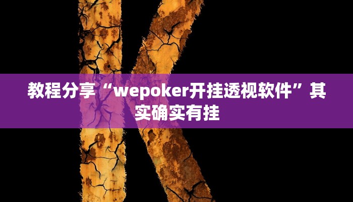 教程分享“wepoker开挂透视软件”其实确实有挂