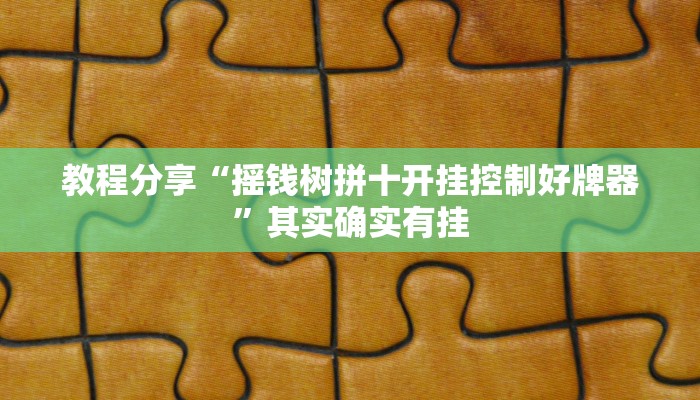 教程分享“摇钱树拼十开挂控制好牌器”其实确实有挂