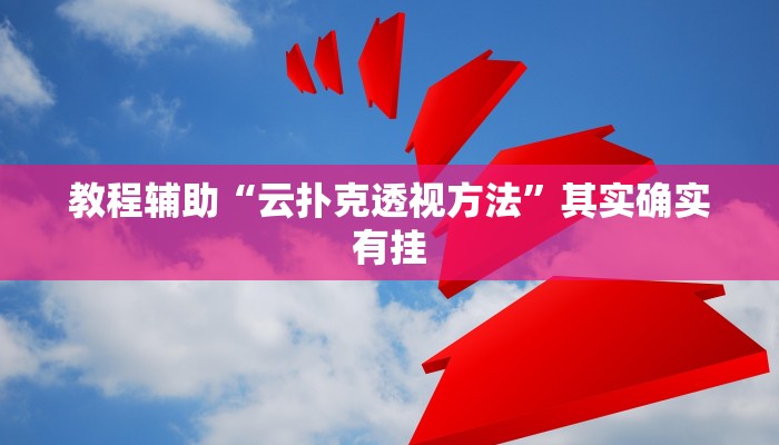 教程辅助“云扑克透视方法”其实确实有挂