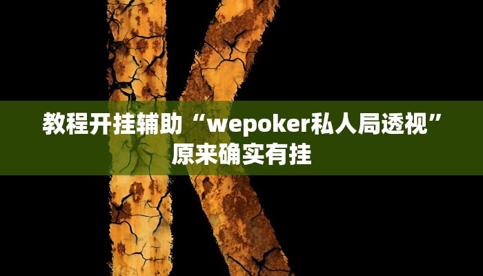 教程开挂辅助“德扑之星有挂吗”原来确实有挂