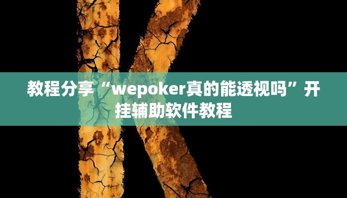 教程分享“wepoker真的能透视吗”开挂辅助软件教程