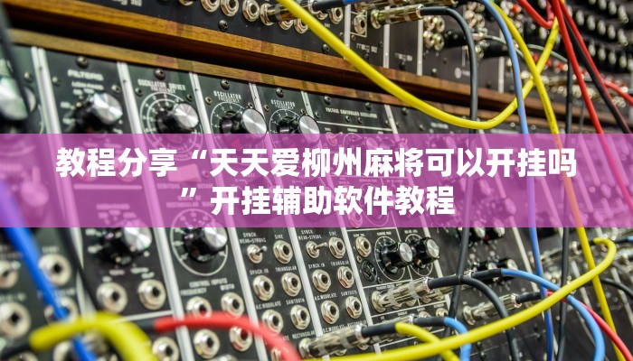 教程分享“天天爱柳州麻将可以开挂吗”开挂辅助软件教程