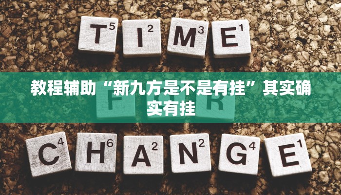 教程辅助“新九方是不是有挂”其实确实有挂