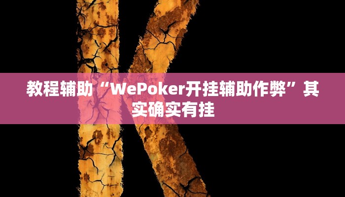 教程辅助“WePoker开挂辅助作弊”其实确实有挂 教程辅助“WePoker开挂辅助作弊”其实确实有挂