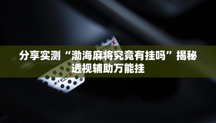 分享实测“渤海麻将究竟有挂吗”揭秘透视辅助万能挂 分享实测“渤海麻将究竟有挂吗”揭秘透视辅助万能挂