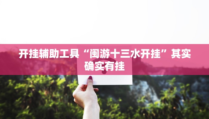 开挂辅助工具“闽游十三水开挂”其实确实有挂