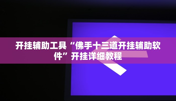 开挂辅助工具“佛手十三道开挂辅助软件”开挂详细教程
