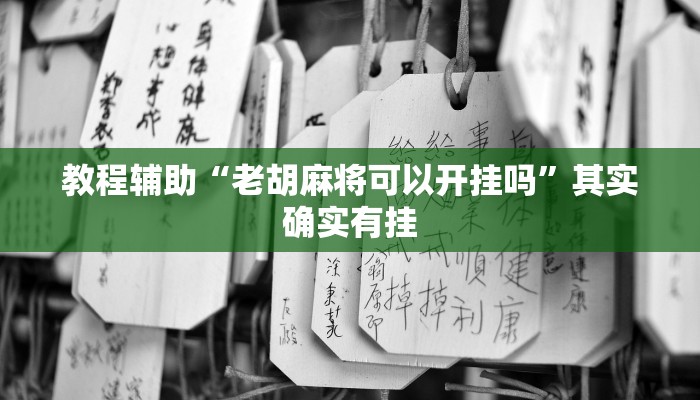 教程辅助“老胡麻将可以开挂吗”其实确实有挂
