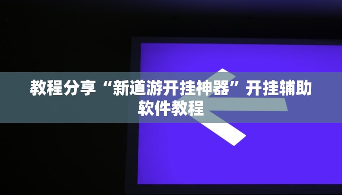 教程分享“新道游开挂神器”开挂辅助软件教程