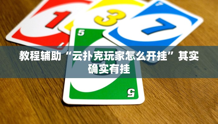 教程辅助“云扑克玩家怎么开挂”其实确实有挂