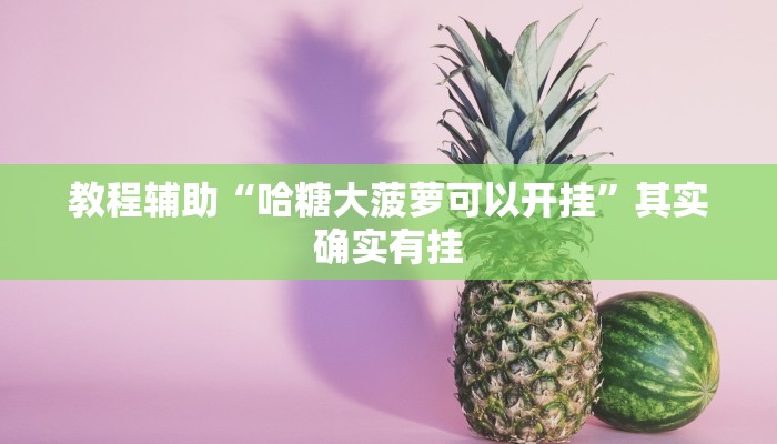 教程辅助“哈糖大菠萝可以开挂”其实确实有挂 教程辅助“哈糖大菠萝可以开挂”其实确实有挂