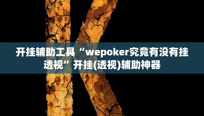 开挂辅助工具“wepoker究竟有没有挂透视”开挂(透视)辅助神器