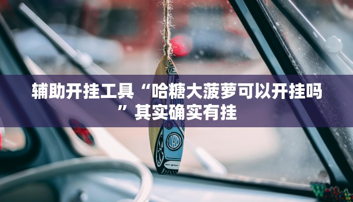 辅助开挂工具“哈糖大菠萝可以开挂吗”其实确实有挂