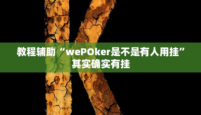 教程辅助“wePOker是不是有人用挂”其实确实有挂