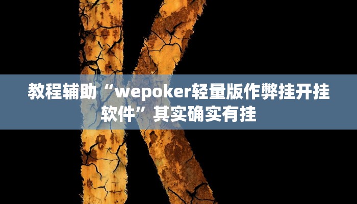 教程辅助“wepoker轻量版作弊挂开挂软件”其实确实有挂