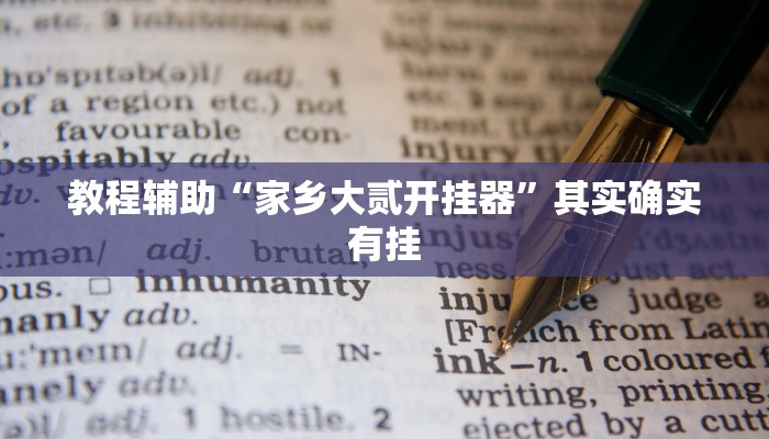 教程辅助“家乡大贰开挂器”其实确实有挂