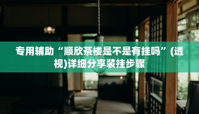 专用辅助“顺欣茶楼是不是有挂吗”(透视)详细分享装挂步骤
