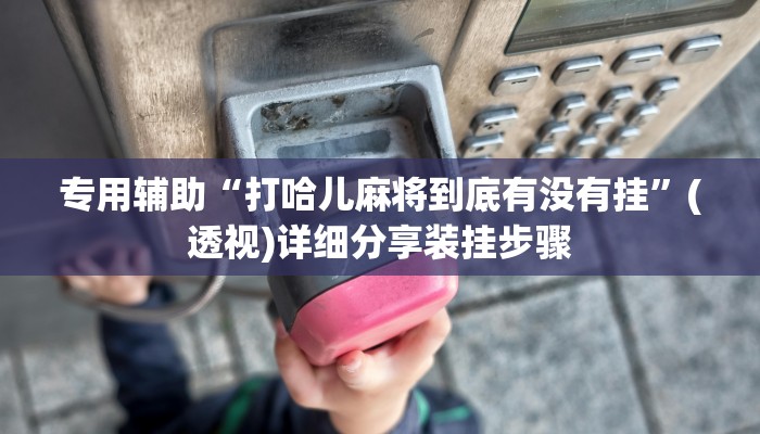 专用辅助“打哈儿麻将到底有没有挂”(透视)详细分享装挂步骤