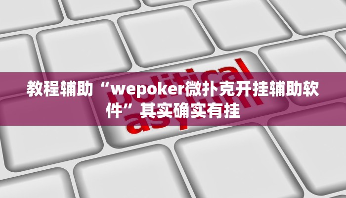 教程辅助“wepoker微扑克开挂辅助软件”其实确实有挂