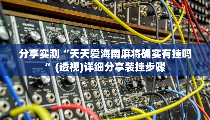 分享实测“天天爱海南麻将确实有挂吗”(透视)详细分享装挂步骤