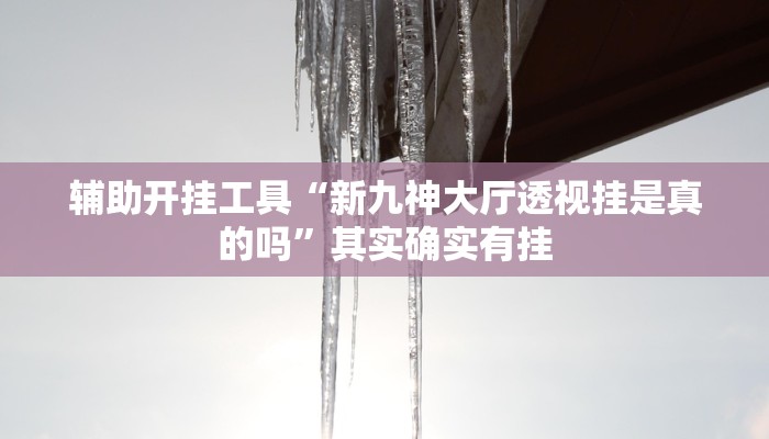 辅助开挂工具“新九神大厅透视挂是真的吗”其实确实有挂