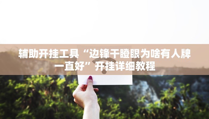 辅助开挂工具“边锋干瞪眼为啥有人牌一直好”开挂详细教程