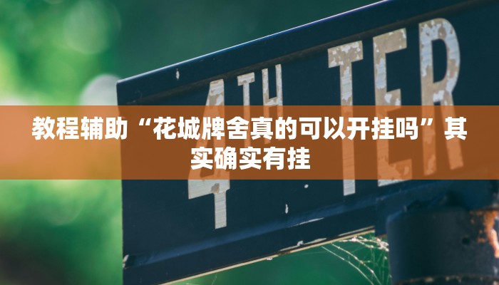 教程辅助“花城牌舍真的可以开挂吗”其实确实有挂