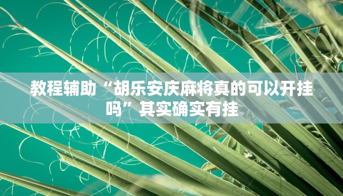 教程辅助“胡乐安庆麻将真的可以开挂吗”其实确实有挂 教程辅助“胡乐安庆麻将真的可以开挂吗”其实确实有挂
