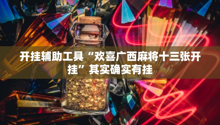 开挂辅助工具“欢喜广西麻将十三张开挂”其实确实有挂