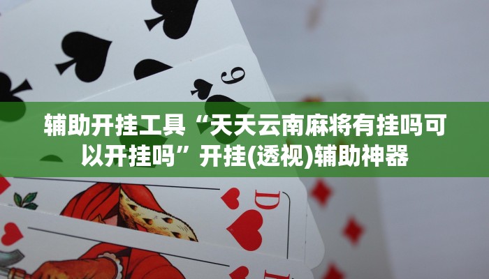 辅助开挂工具“天天云南麻将有挂吗可以开挂吗”开挂(透视)辅助神器