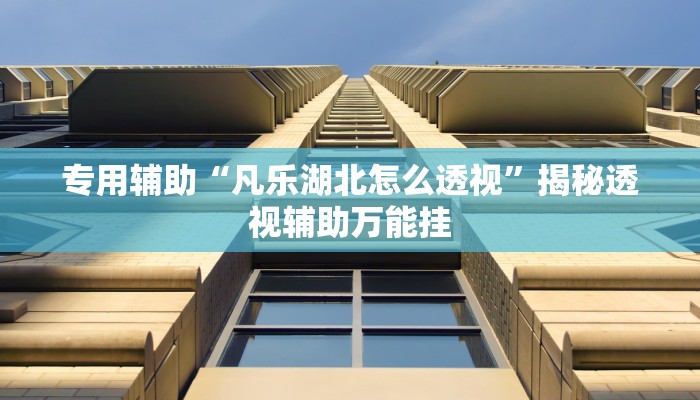 专用辅助“凡乐湖北怎么透视”揭秘透视辅助万能挂