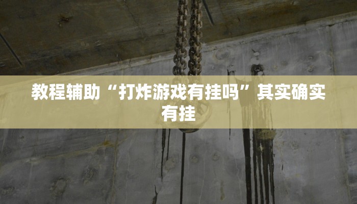 教程辅助“打炸游戏有挂吗”其实确实有挂