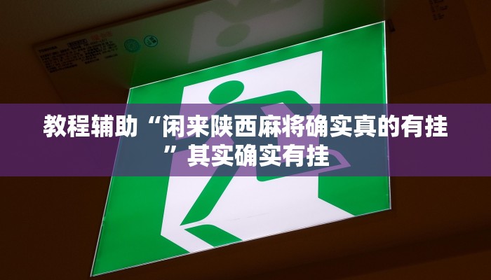 教程辅助“闲来陕西麻将确实真的有挂”其实确实有挂 教程辅助“闲来陕西麻将确实真的有挂”其实确实有挂
