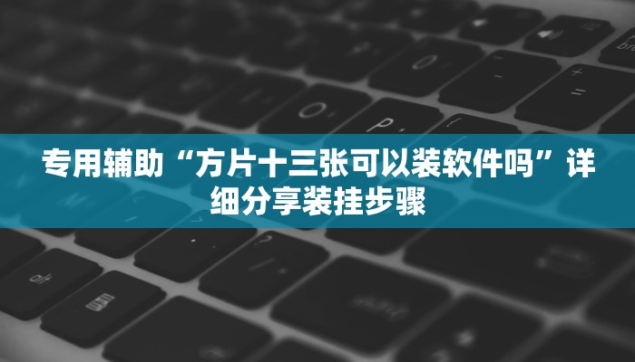 专用辅助“方片十三张可以装软件吗”详细分享装挂步骤
